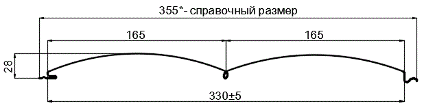 Сайдинг Woodstock-БР-28х330 (ECOSTEEL_T-12-Орех-0.45) в Краснознаменске