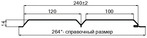 Фото: Сайдинг Lбрус-15х240 (Steelmatt-20-8017-0.4±0.08мм) в Краснознаменске