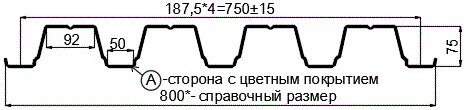 Фото: Профнастил Н75 х 750 - A (ПЭ-01-5002-0.7) в Краснознаменске