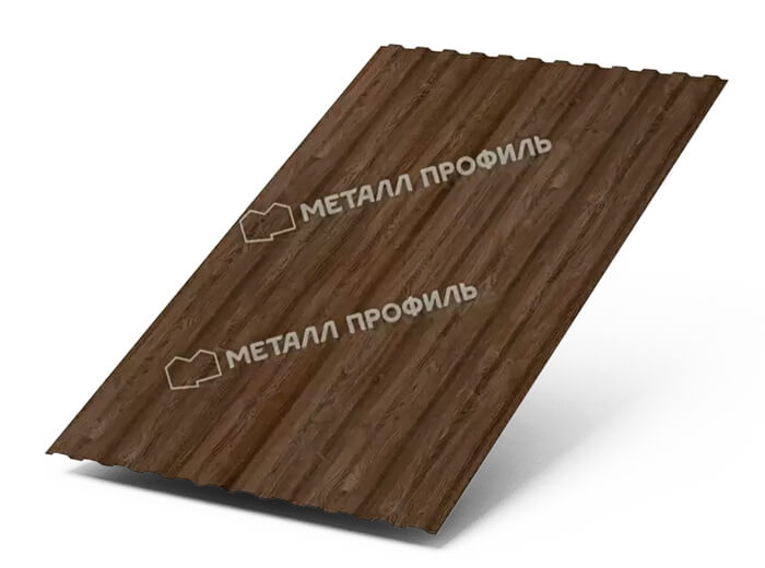 Фото: Профнастил МП10 х 1100 - B (ECOSTEEL_MA_Д-01-МореныйДуб-0.5) в Краснознаменске