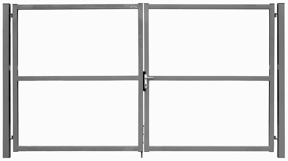 Ворота Colority цинк с замком 1,8х3,5 RAL 7024